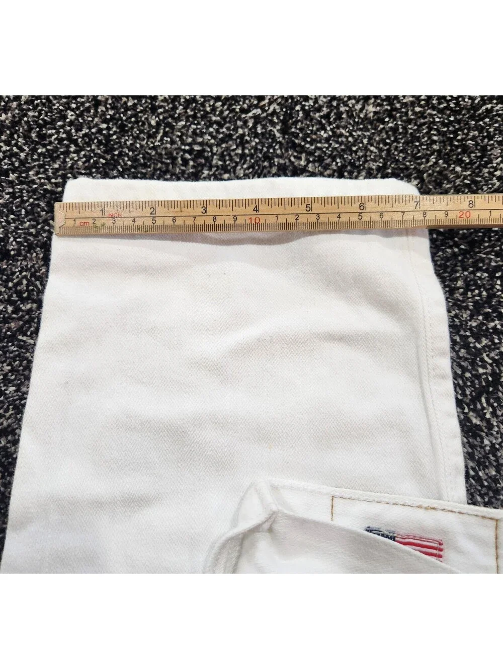 True Religion GENO Relaxed Slim Men Optic White Denim Jeans Size 30 Made in USA